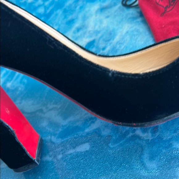 Christian Louboutin Black Velvet Heels size 37 - Picture 13 of 13